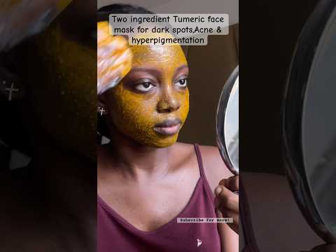 Two ingredient Tumeric face mask for dark spots #tumeric #skincare #hyperpigmentation
