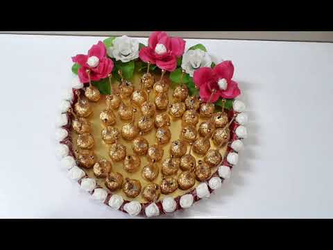 Goldhana platter |Goldhana serving tray|chocolate lolipop |chocolate platter| गोल धाना प्लैटर