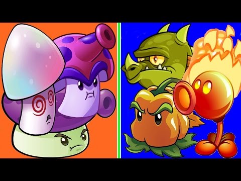 Teams MUSHROOM Vs FIRE Max Level up in Plants vs Zombies 2: Gameplay 2017