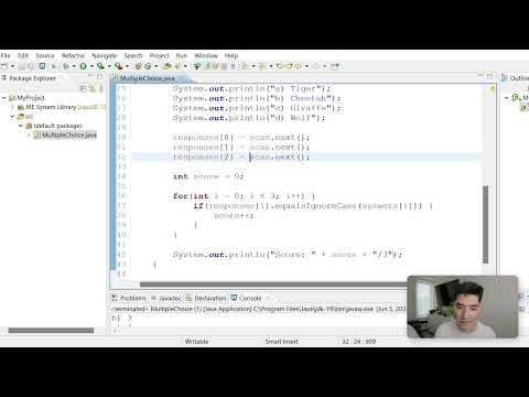 Java Program To Create Simple Quiz
