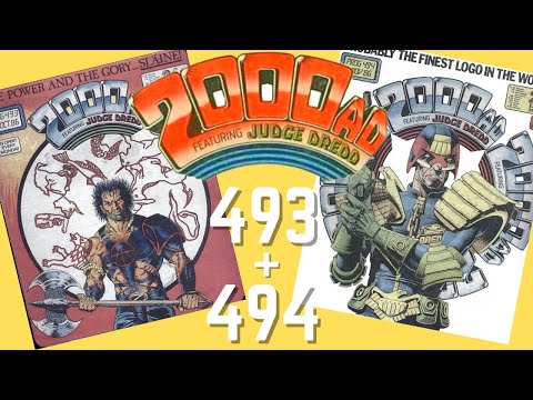 2000AD Classic LOOK BACK Prog 493 & 494- From 1986 36 year old UK comics!