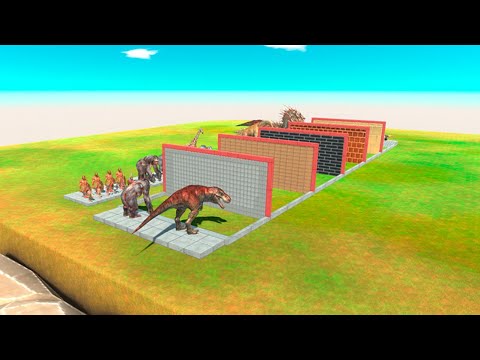 Dinosaur Race Through Blocks - Animal Revolt Battle Simulator | DinoVanSan