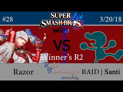 RAID Tuesdays #28 - SSB4 - Razor (Bayo) vs RAID | Santi (G&W) - Winner's Round 2