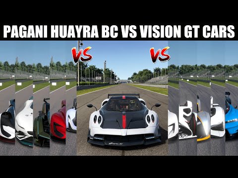 Pagani Huayra BC VS Gran Turismo 7 Vision GT Cars Drag Races