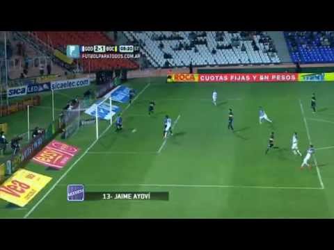 Gol de Ayoví.Godoy Cruz 2 Boca 1.Fecha 12.Torneo Primera División 2014.FPT