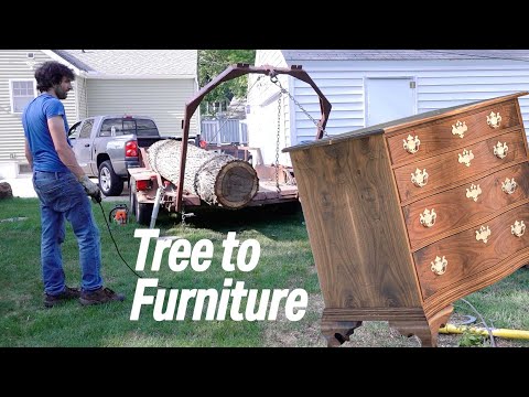 Building a Serpentine Chest of Drawers from Tree to Finish