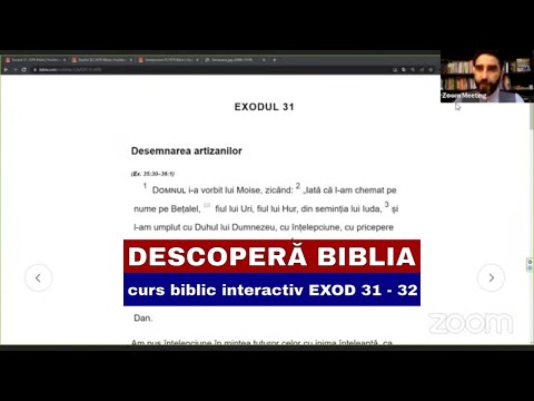 Descopera Biblia - curs interactiv - EXOD 31 - 32