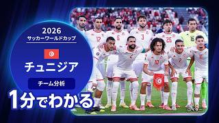 【1分で分かる】W杯・チュニジア代表の戦力データメトリクス【日本代表が入るF組の戦力分析】