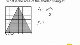 Area Of A Triangle - Using A Grid To Find Dimensions