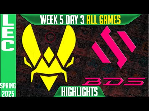 VIT vs BDS Highlights ALL GAMES | LEC Spring Split W5D3 2025 | Team Vitality vs Team BDS