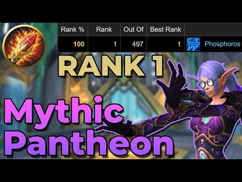 Mythic Prototype Pantheon - Kyrian Arcane Mage PoV - 100%  Log (Rank 1)