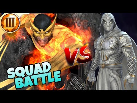 WOLVERINE vs MOON KNIGHT // SQUAD BATTLE COMPARISON // Marvel future fight // mff // f2p