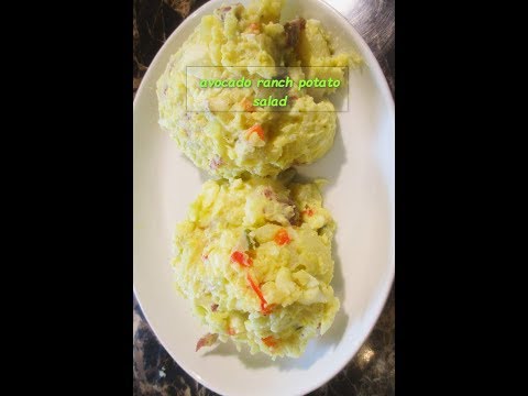 Best Deviled Egg Potato Salad Ever - Red Skin Avocado Ranch