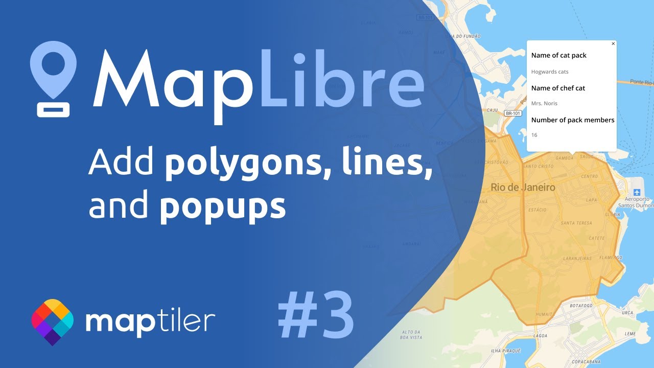 MapLibre | Add Polygons and Popups to your Map using JavaScript #3