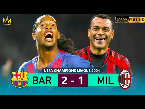 RONALDINHO SCORED AT THE LAST MINUTE AND DESTROYED MILAN DE CAFÚ IN UCL 2004