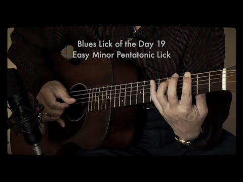 Blues Guitar Lesson "Blues Guitar Lick of the Day 19” A=432Hz Easy Minor Pentatonic Lick Hideo Date