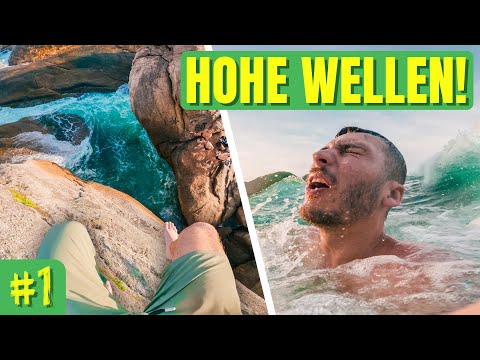 Wir verfallen in PANIK! Irrer WELLENGANG im Ozean! & Präzise 10M Sprünge | Rio de Janeiro - Ep 1🇧🇷