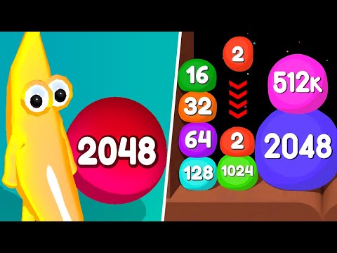 Jelly man 2048 vs Jelly Drops 2048 - Max Level Gameplay (Part 1)