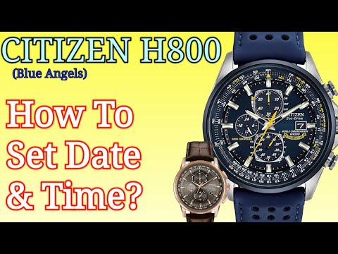 Citizen Watch H800 (Blue Angels) | Как установить время и дату?