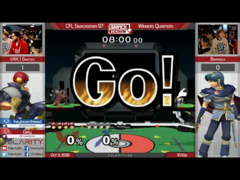 CFL Smackdown 97 Melee - U4X Gahtzu (Falcon) vs Barraca (Marth) - Winners Quarters