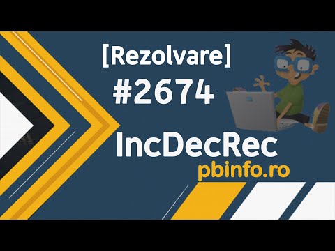 [Rezolvare] pbinfo 2674 - IncDecRec (Subprogram recursiv)