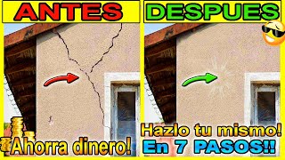 🔨Como REPARAR GRIETAS en PAREDES (PARA SIEMPRE) | 🌧️ Como REPARAR una GRIETA en la FACHADA [Fácil]