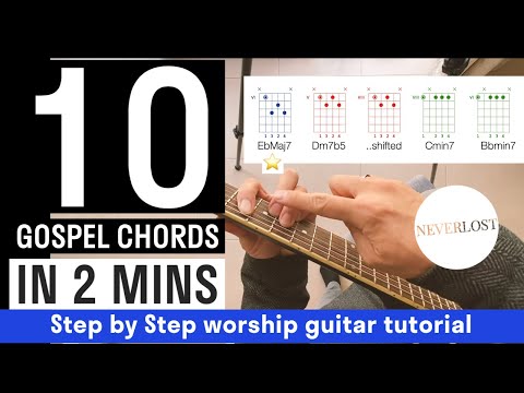#6G how to play  10 Easy Gospel Jazz chords on guitar - NeverLost (Elevation) Chorus Guitar Tutorial