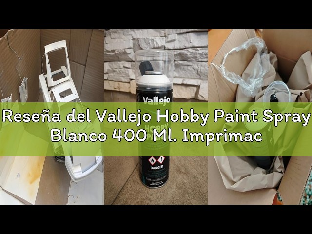 Vídeo relacionado con Vallejo Hobby Paint Spray Blanco 400 Ml. Imprimación en Spray para Modelismo y Maquetas de Acabado Mate y Autonivelante. Capa Base en Aerosol con 2 Difusores