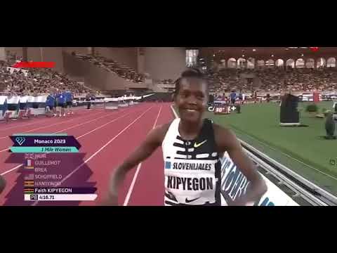 Women's 1 Mile World Record from Faith Kipyegon KE Monaco Diamond League.
