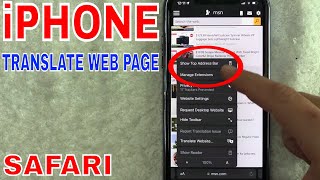 ✅ How To Translate Web Page On iPhone Safari 🔴