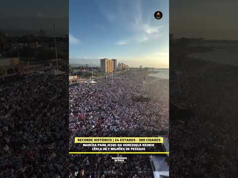 No último sábado, 1º de agosto de 2026, cerca de 7 milhões de pessoas participaram da Marcha para Jesus na Venezuela. 
