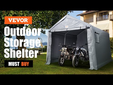 VEVOR Portable Shed Outdoor Storage Shelter, For Motorcycle, Bike, Garden Tools