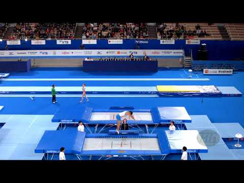 MASHARIPOV Jurabek (UZB) M - 2019 Trampoline Worlds, Tokyo (JPN) - Qualification Trampoline R1