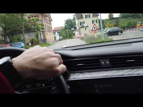 Tesla MX P100D & Audi eTron 55 Consumption Short Test (2,4 km)