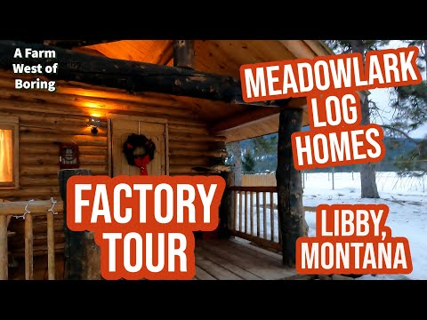 Best LOG Homes? | Full FACTORY tour | Meadowlark Log Homes | Libby, Montana