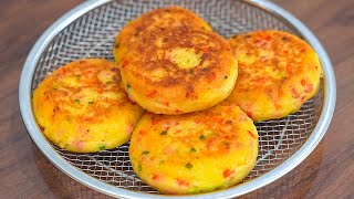 Just mix 1 egg and 2 potatoes! Simple and so delicious breakfast in minutes! Amazing Potato recipes