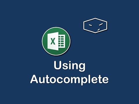 ms office excel using autocomplete