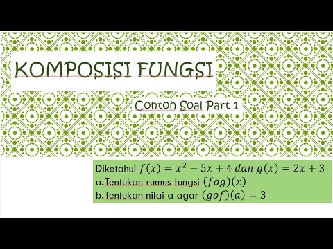 Composition of Function (Example 1) || Contoh Komposisi Fungsi part 1