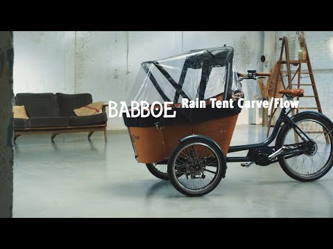 Installing the rain tent on the Babboe Carve and Flow