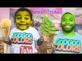 GOO GOO GAGA PRETEND PLAY IN BASKIN ROBBINS ICE CREAM STORE WITH DAD