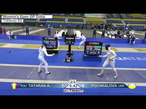 FE W E Individual Doha QAT Grand Prix 2016 T64 19 blue POCHKALOVA UKR vs TATARAN ROU