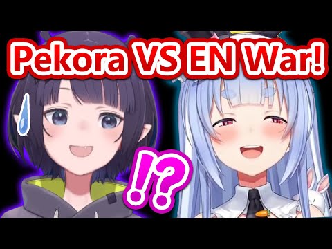 Ina's Funny Reaction To Pekora Trying To Invade The HoloEN Site...