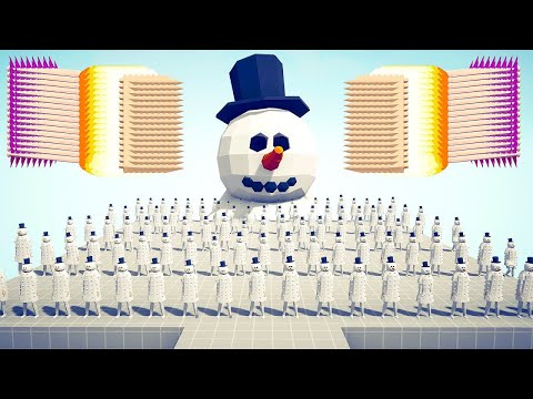 SNOWMAN ARMY + GIANT GOLEMS vs EVERY GOD - Totally Accurate Battle Simulator 2024