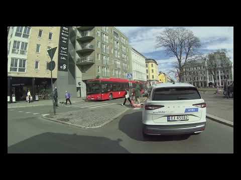 Oslo Busride line 21 / Drivers view