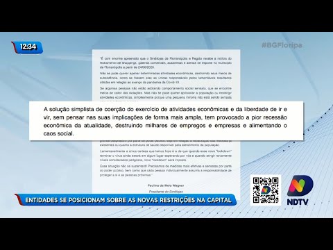 Entidades se posicionam sobre as novas restrições em Florianópolis