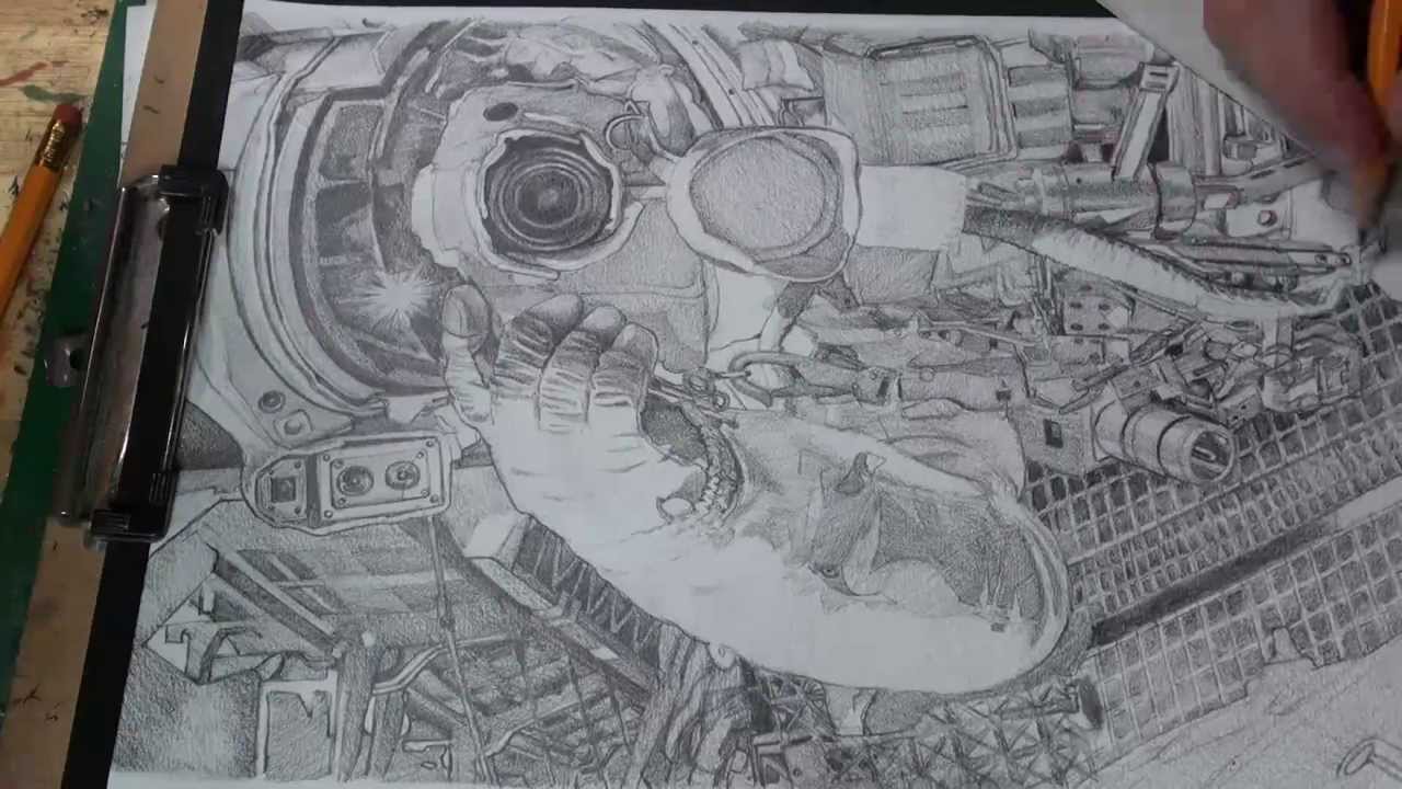 Astronaut - [time lapse drawing] HD
