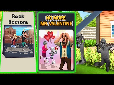 Scary Robber Home Clash - Yikes’s It Valentine, Rock Bottom vs Scary Teacher 3D Robo Valentine Level