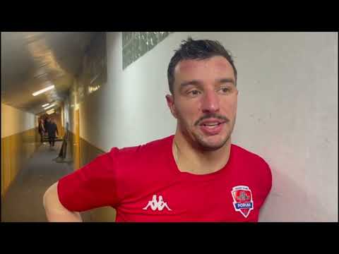 16. 11. 2022: Jakub Šlahař po utkání Horácká Slavia Třebíč – HC RT TORAX Poruba 2011 (2:0)