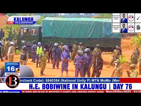 Tense Moments: Police blocks the road for bobiwine as he heads to second venue in Kalungu