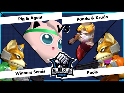 Collision 2025 - Pig / Agent vs Panda / Krudo - Pools - Winners Semis - SSBM Doubles
